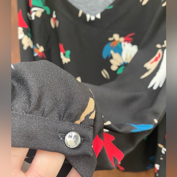 The Limited Black Floral Blouse - Picture 3 of 5